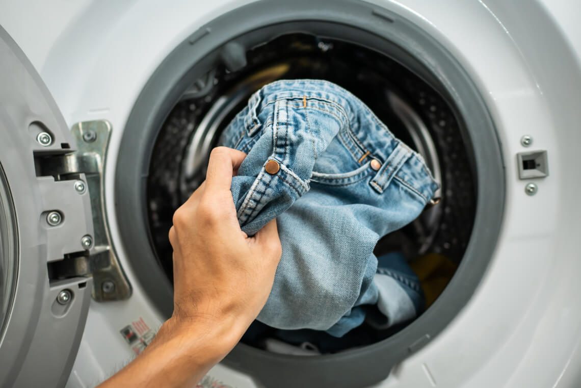 What to do if jeans fabric stains and fades after washing